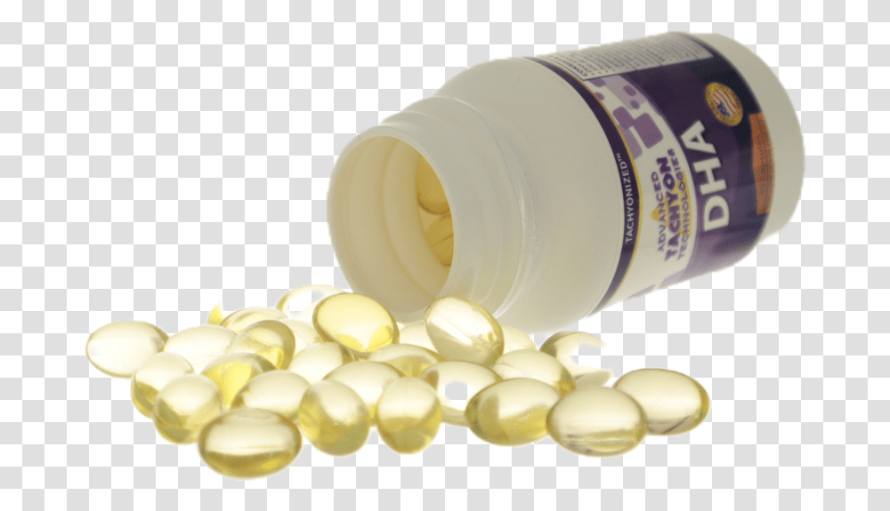 Tachyonized Dha Brain Food Pill, Medication, Tape, Bottle, Capsule Transparent Png