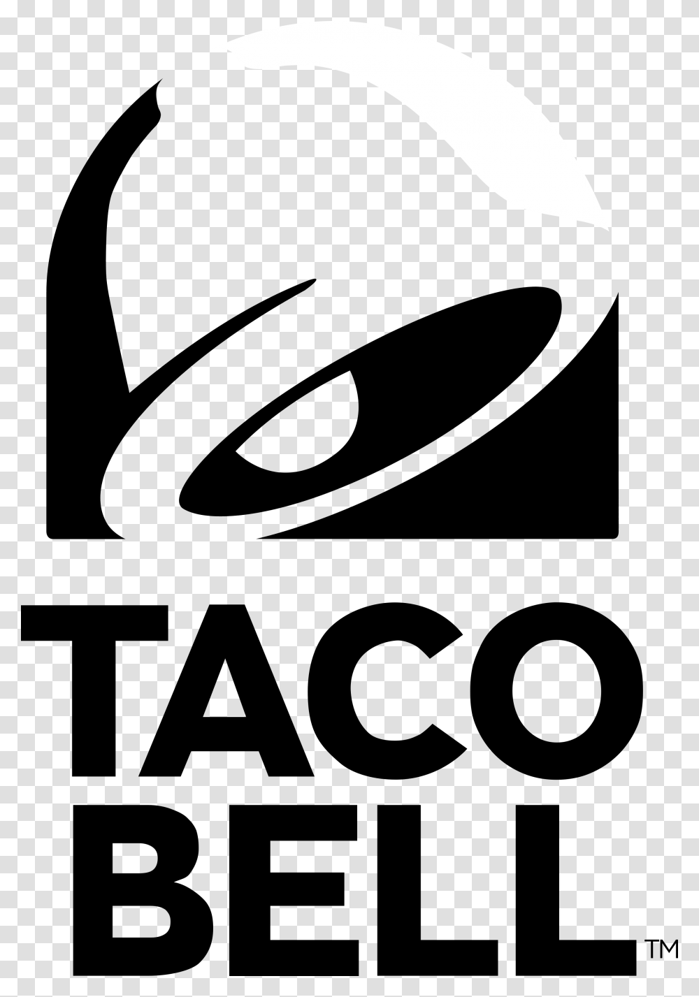 Taco Bell Black And White Amp Clipart Taco Bell Black And White Logo, Outdoors, Astronomy, Outer Space, Nature Transparent Png