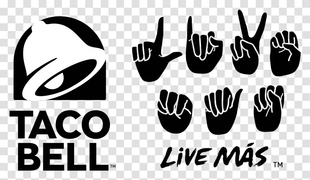 Taco Bell Live Mas Logo Royalty Free Stock Taco Bell Logo, Face, Apparel, Leisure Activities Transparent Png