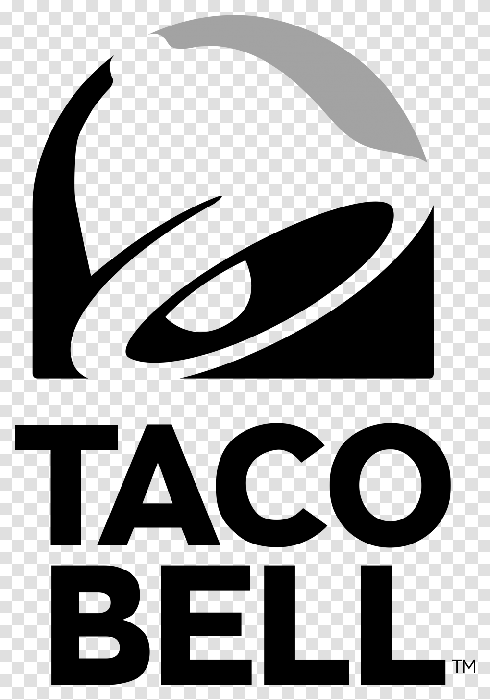 Taco Bell Logo Black And White Poster, Outdoors, Gray, Nature, Face Transparent Png