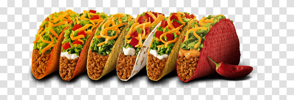 Taco Bell Taco Bell Tacos, Food, Hot Dog, Meal Transparent Png