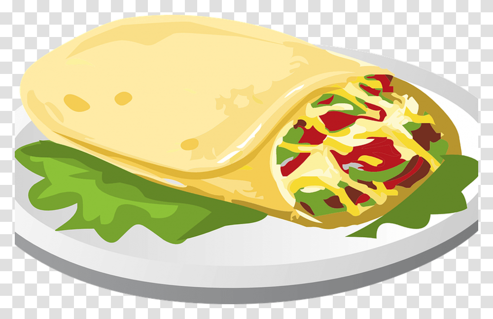 Taco Food Mexican Free Vector Graphic, Burrito, Lunch, Meal, Dish Transparent Png