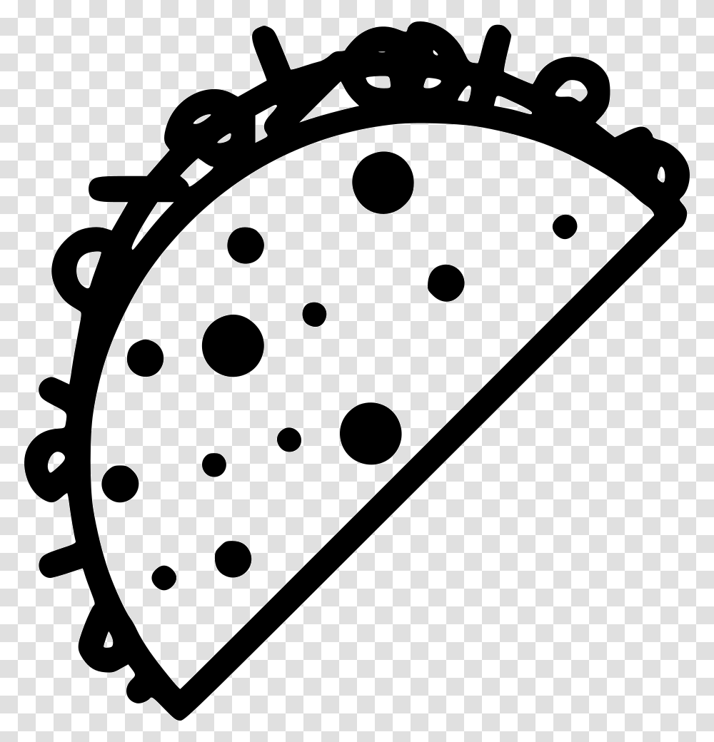 Taco Icon Black And White, Lighting, Machine, Stencil, Wheel Transparent Png