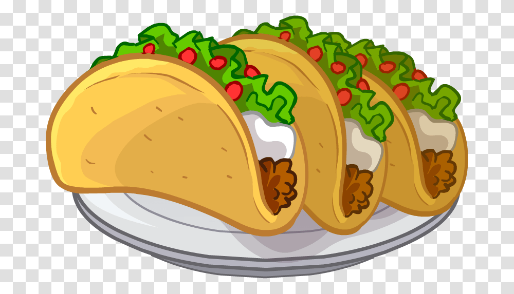 Taco In Club Penguin Tacos Cartoon And Food, Helmet, Apparel, Birthday Cake Transparent Png