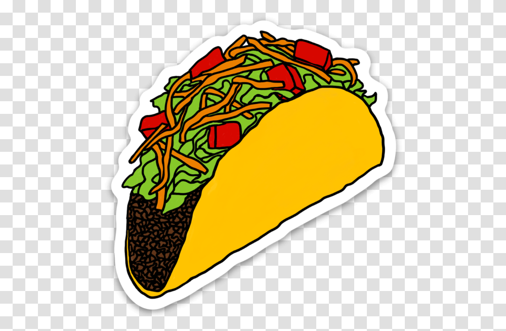Taco Magnet Taco Sticker, Food, Hot Dog Transparent Png