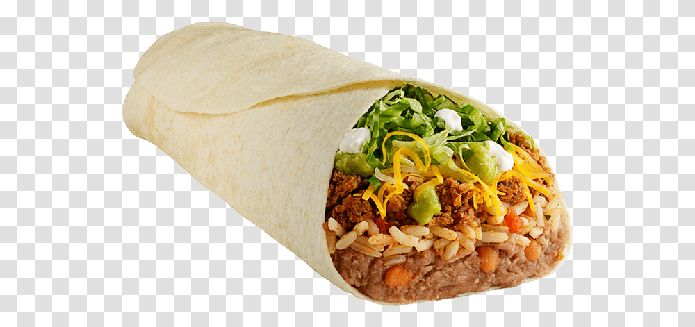 Taco Time Classic Burrito, Food, Plant, Hot Dog Transparent Png