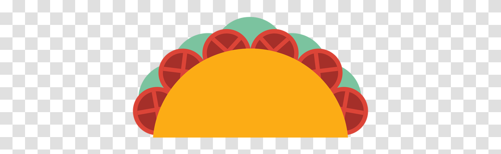 Taco Tomato Slice Lettuce Flat Circle, Plant, Fruit, Food, Produce Transparent Png