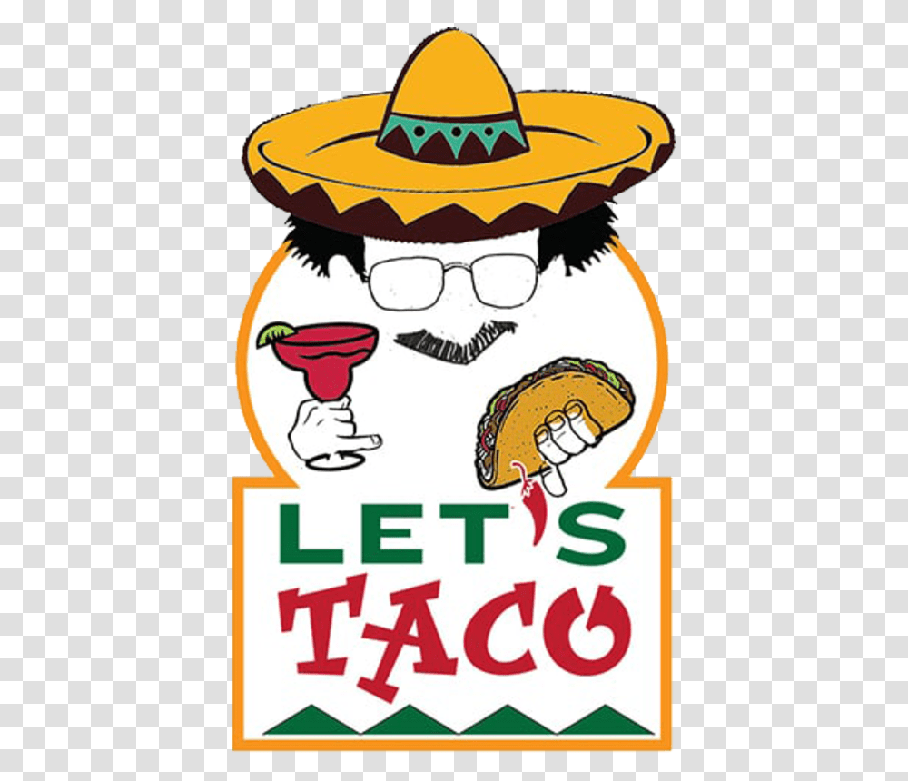 Tacos Clipart Lets Eat, Apparel, Sombrero, Hat Transparent Png