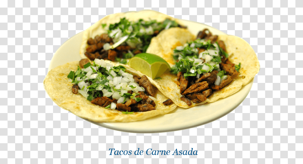 Tacos De Asada Taqueria Y Restaurant Los Amigos, Food, Plant, Dish, Meal Transparent Png