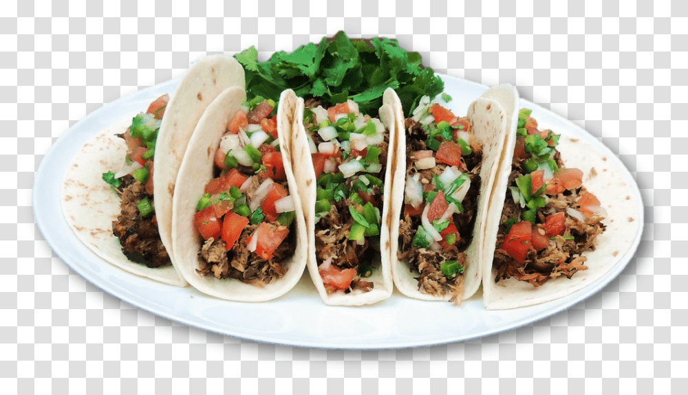 Tacos De Carnitas Download Korean Taco, Food, Dish, Meal, Hot Dog Transparent Png