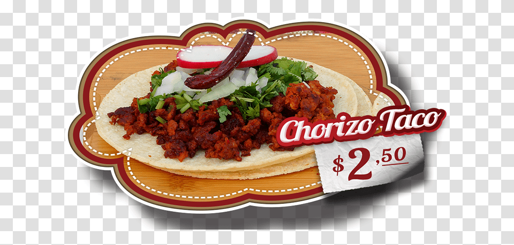 Tacos De Chorizo, Dish, Meal, Food, Platter Transparent Png