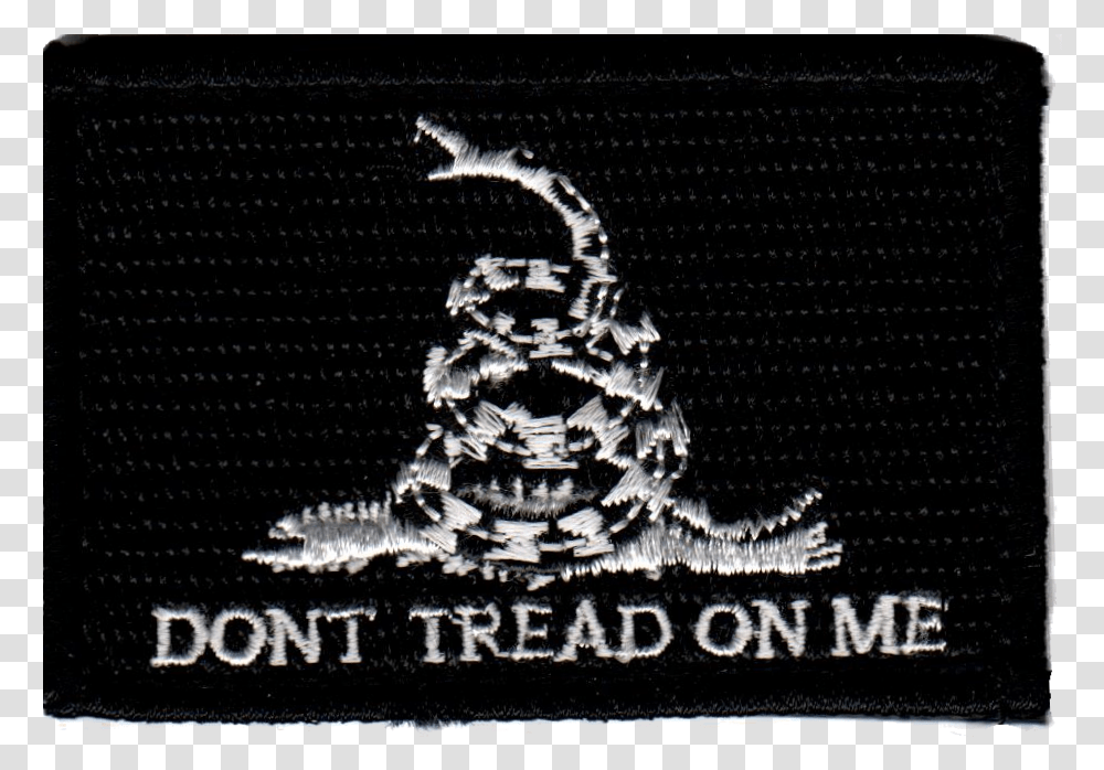 Tactical Don't Tread On Me Blackwhite Patch Crescent, Bird, Animal, Logo Transparent Png