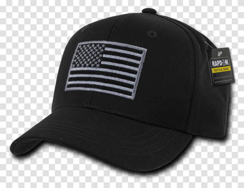Tactical Operator Cap Black Hat With Flag, Apparel, Baseball Cap Transparent Png