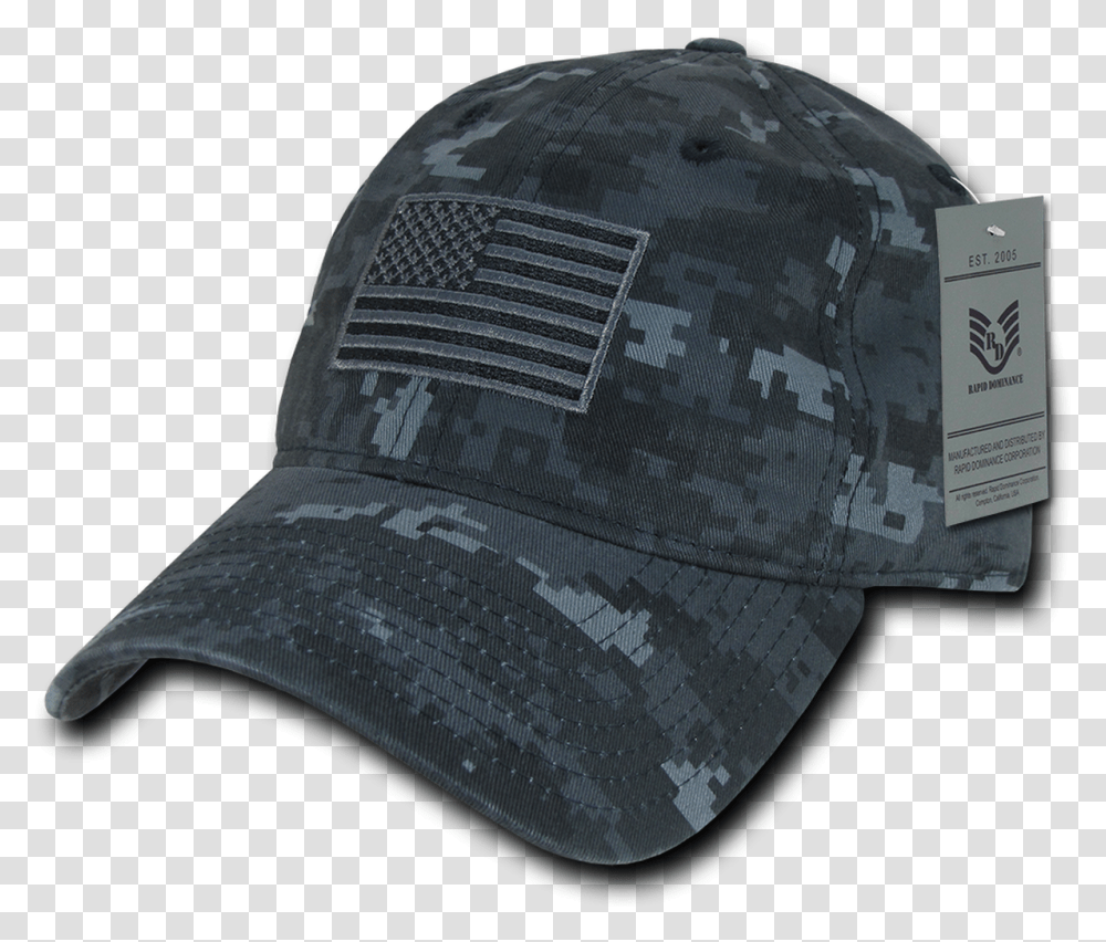 Tactical Operator Cap Tonal Us Flag Navy Blue Digital Navy Camo Us Flag, Apparel, Baseball Cap, Hat Transparent Png