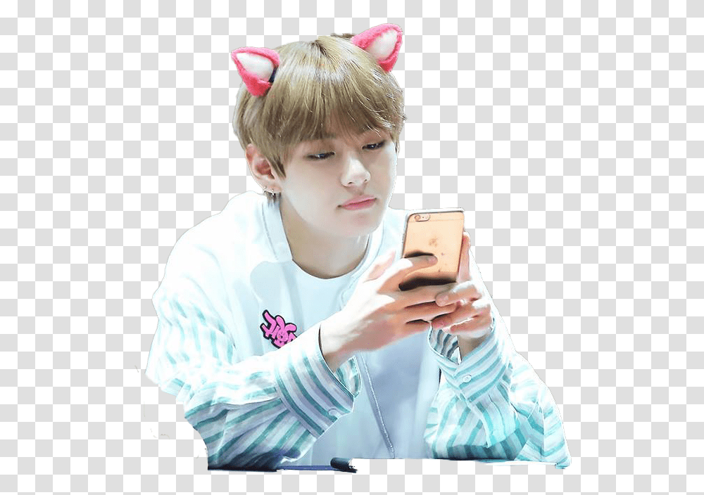 Taehyung Fansign, Person, Face, Electronics, Girl Transparent Png