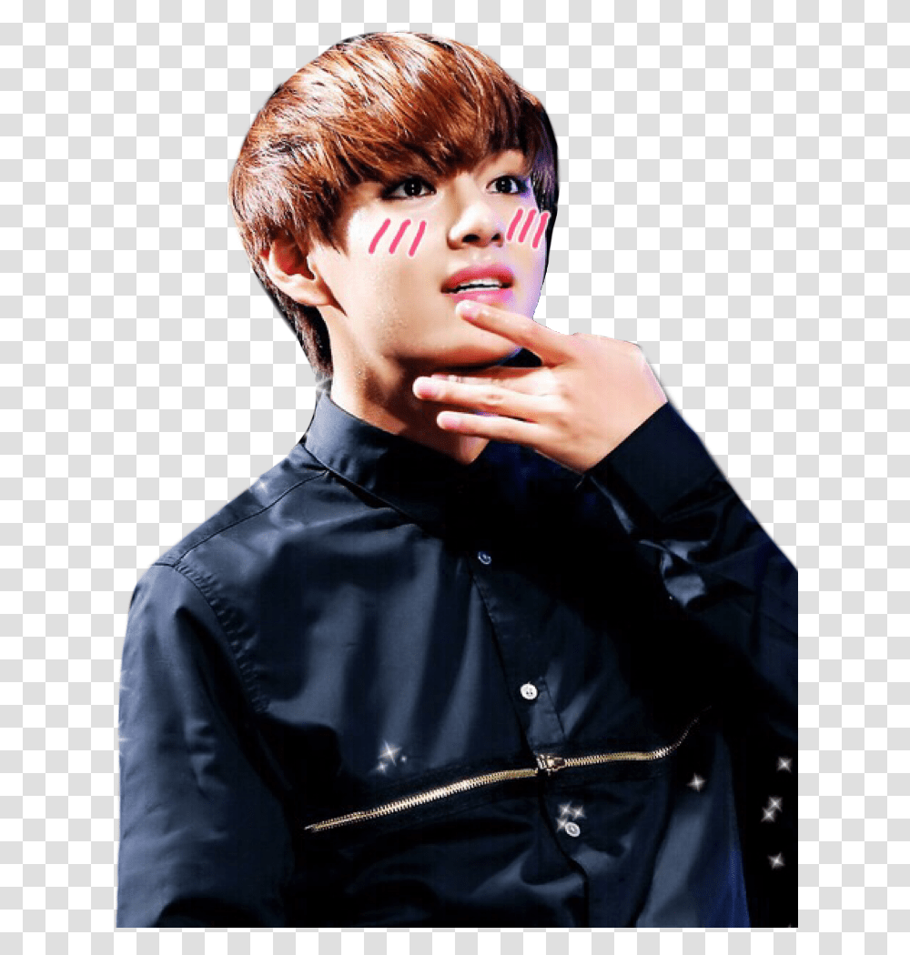 Taehyung I Used For My Profile C Taehyung Brown Hair, Person, Human, Face Transparent Png