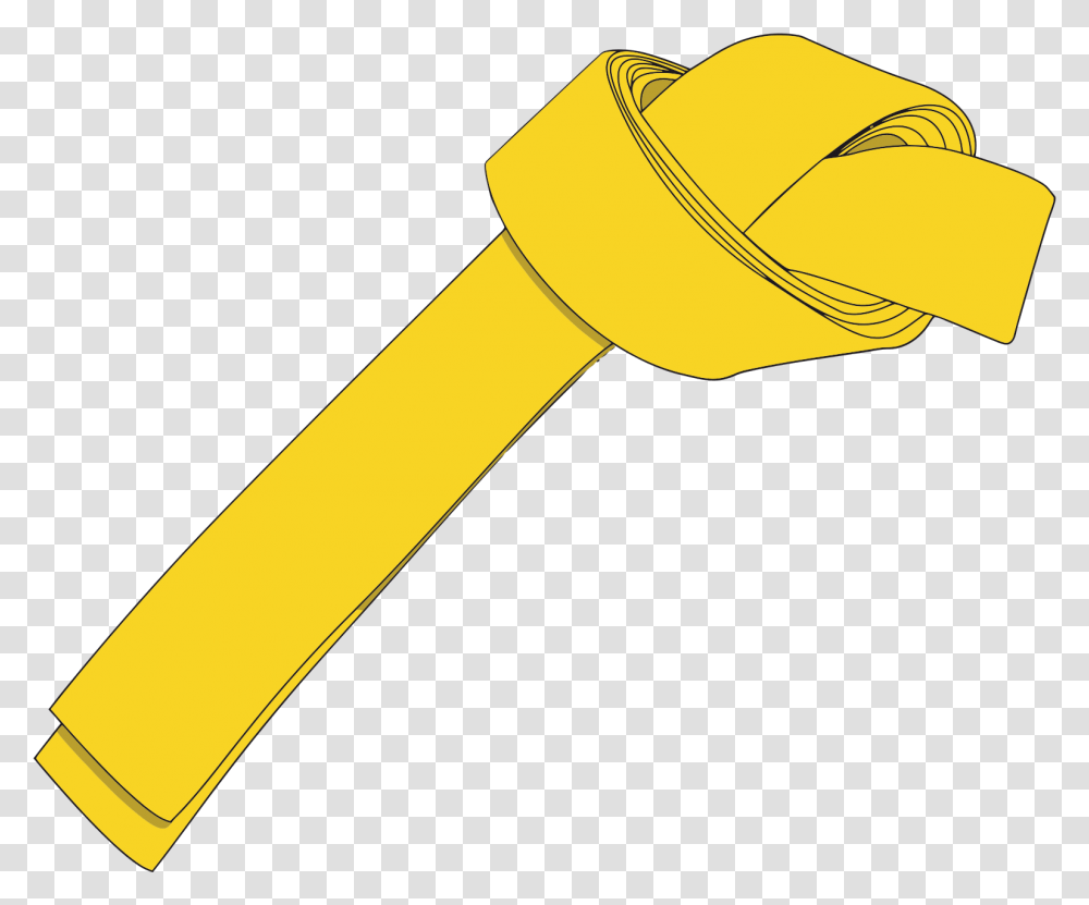 Taekwondo Belts Yellow, Apparel, Axe, Tool Transparent Png