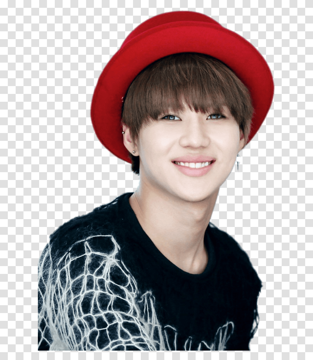 Taemin Red Hat Shinee, Apparel, Person, Human Transparent Png