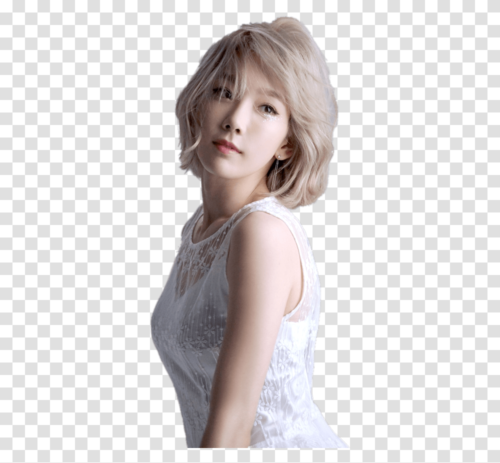 Taeyeon Blond Hair Taeyeon, Person, Female, Evening Dress Transparent Png