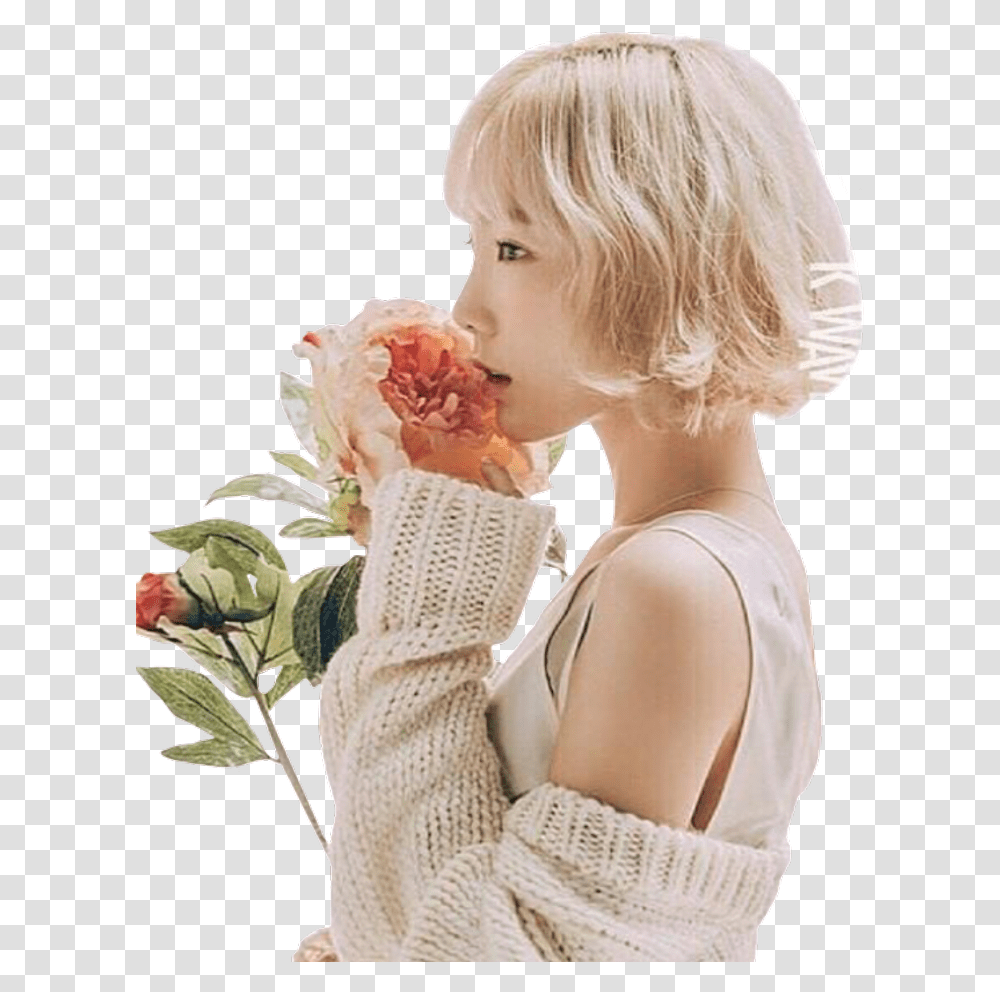 Taeyeon, Smelling, Person, Human, Head Transparent Png
