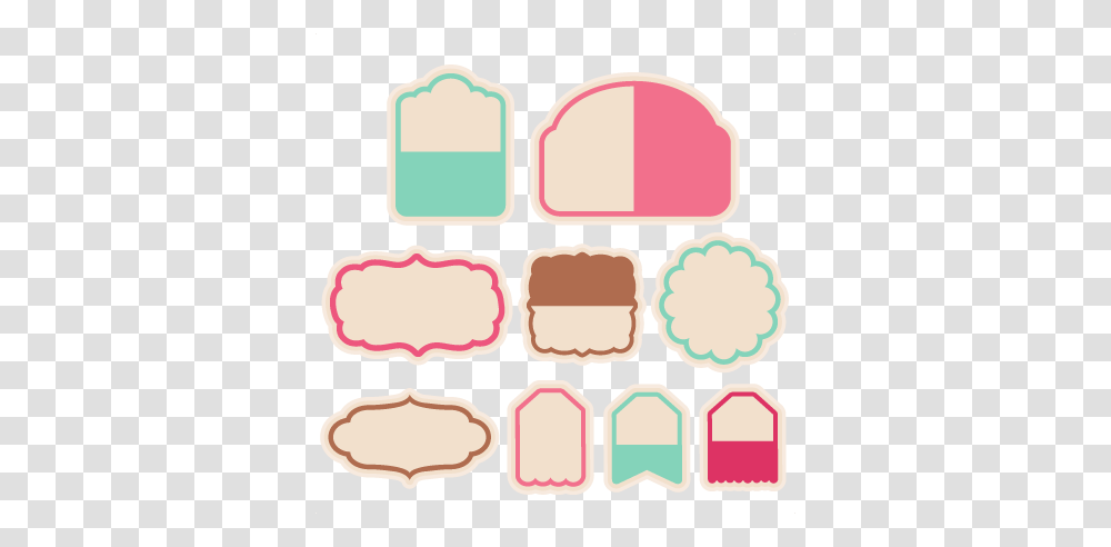 Tag Set Scrapbook Cute Clipart For Silhouette, Label, First Aid, Food Transparent Png