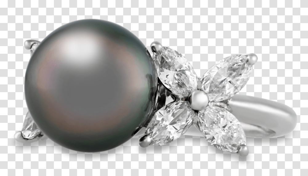 Tahitian Pearl Amp Diamond Ring, Accessories, Accessory, Jewelry, Gemstone Transparent Png