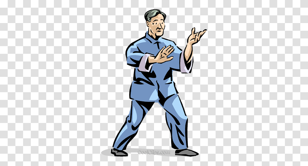 Tai Chi Royalty Free Vector Clip Art Illustration, Person, Human, Sport, Sports Transparent Png