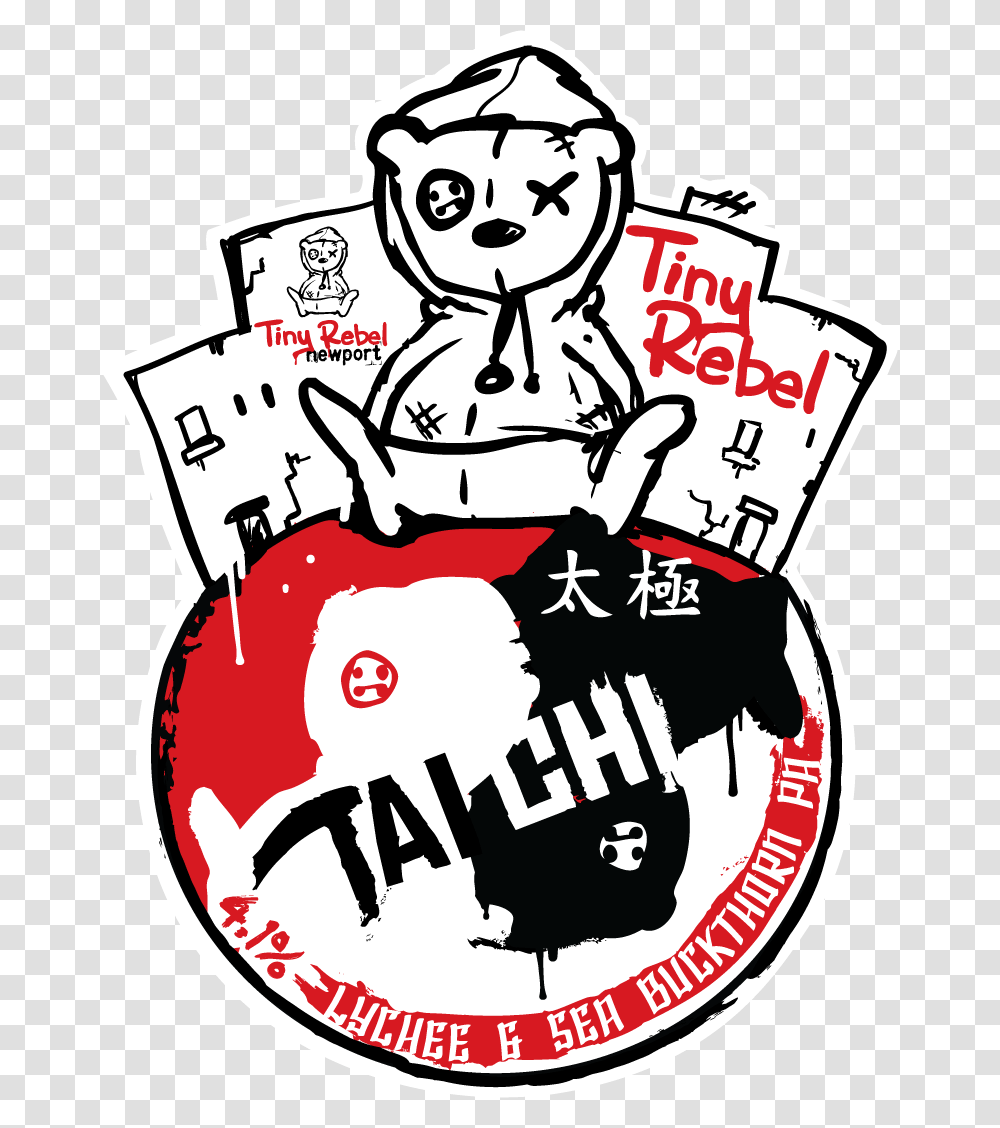 Tai Chi Tiny Rebel Brewing, Label, Advertisement, Poster Transparent Png