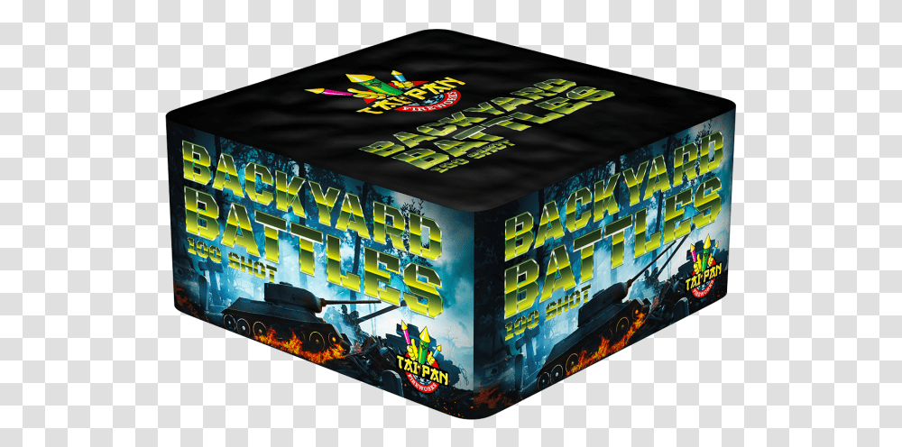 Tai Pan Fireworks Backyard Battles 100 Multi Shot Fireworks Batman, Text, Game, Arcade Game Machine, Box Transparent Png