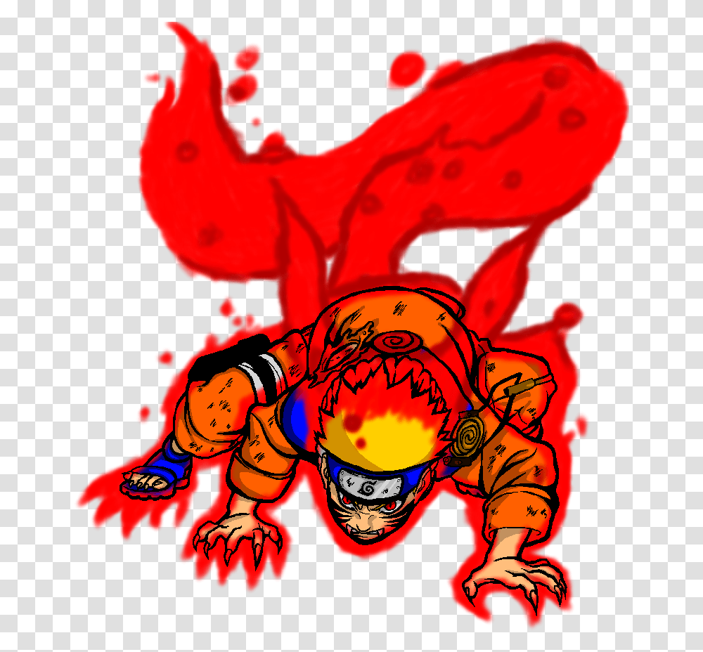 Tailed Stage With Naruto Drawing Nine Tails, Person, Advertisement Transparent Png