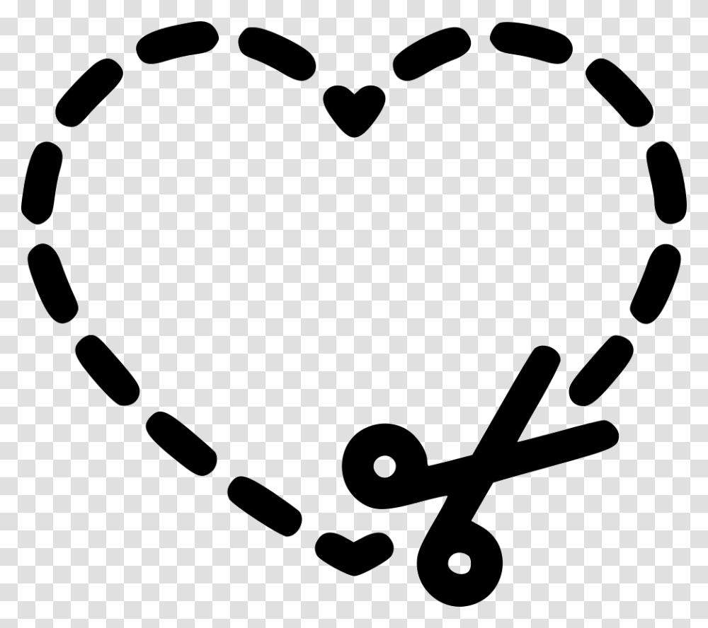Tailoring Heart Cut Svg Heart And Scissor Icon, Stencil, Footprint Transparent Png