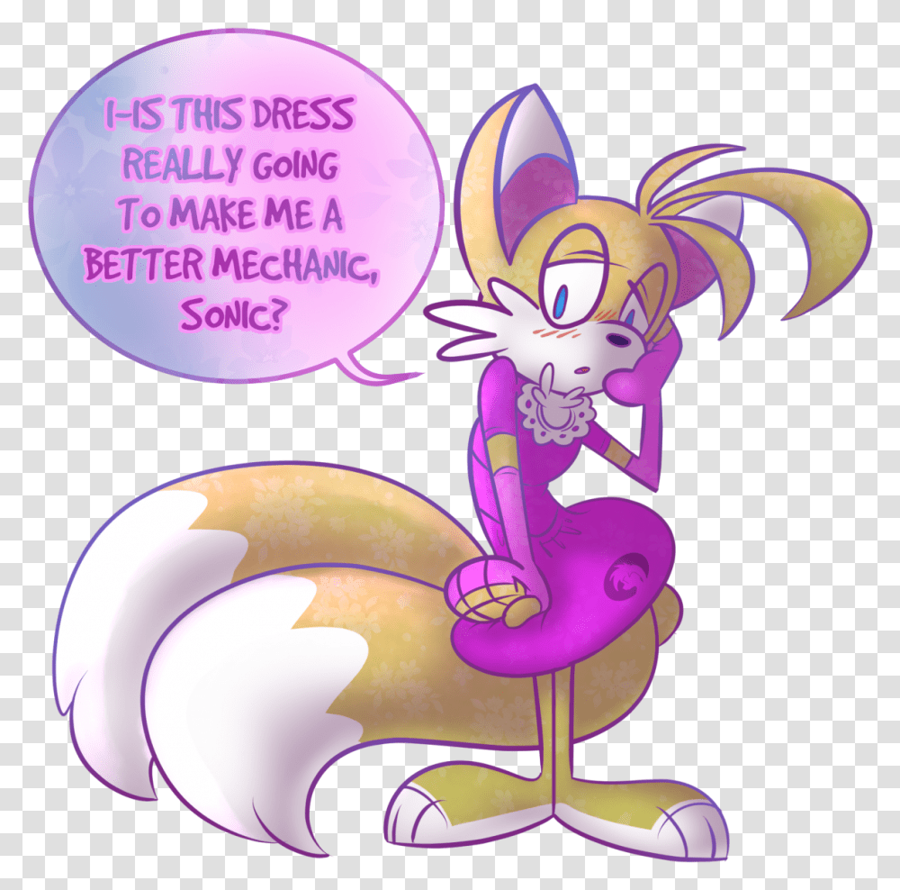 Tails In A Dress Tails The Fox Dress, Animal, Purple Transparent Png