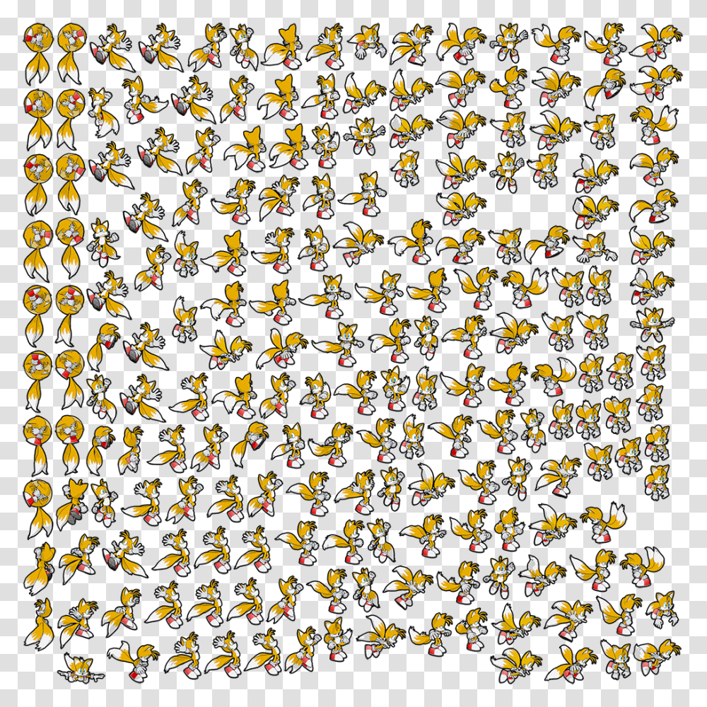 Tails Sprite Sheet Sonic Jump Sonic Advance Tails Sprites, Paper, Confetti, Rug Transparent Png