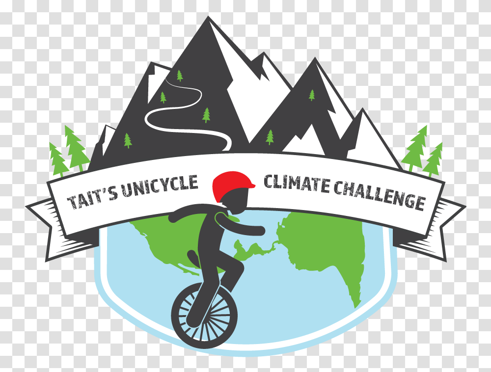 Tait's Unicycle Climate Challenge Downhill Mountain Bike Vector, Person, Human, Wheel, Machine Transparent Png