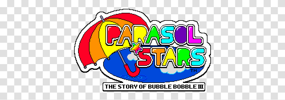 Taito Parasol Stars Logo, Super Mario, Pac Man Transparent Png