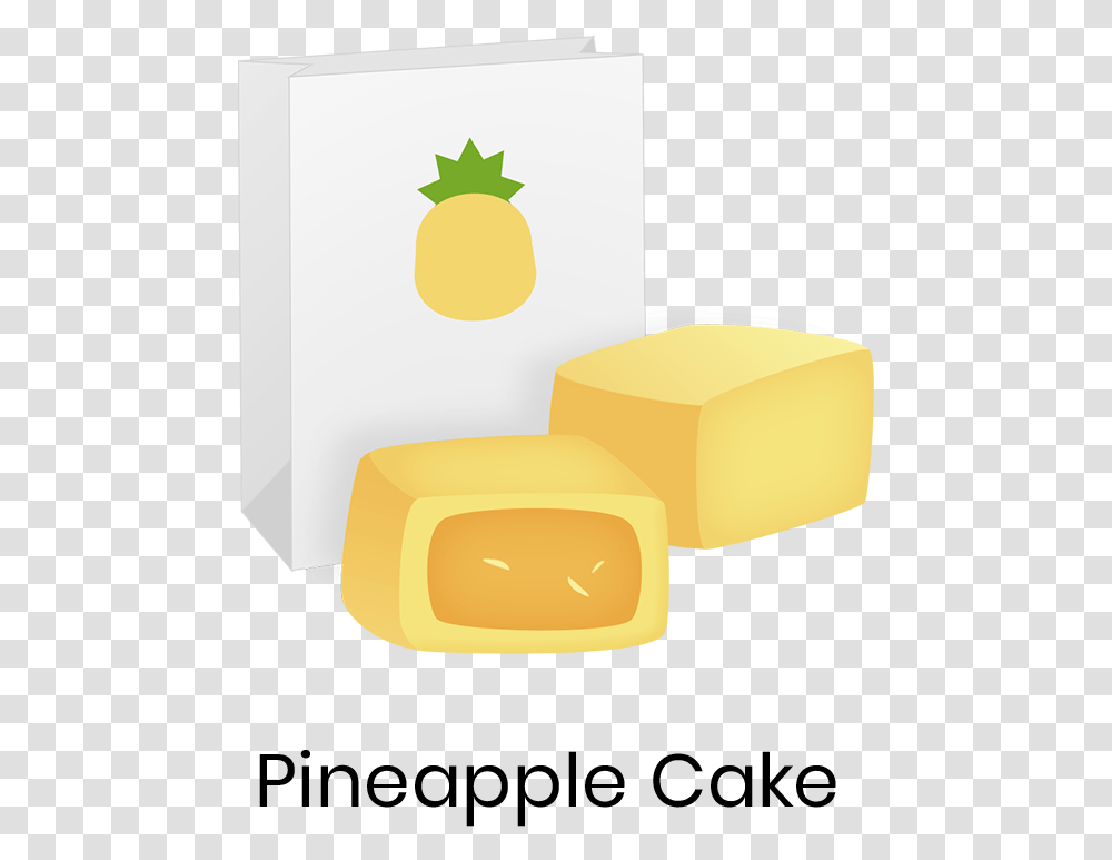 Taiwan Emoji Project Pineapple Cake Taiwan, Food, Butter, Plant, Brie Transparent Png