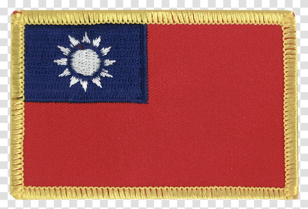 Taiwan Flag Patch Stitch, Rug, Emblem, Logo Transparent Png