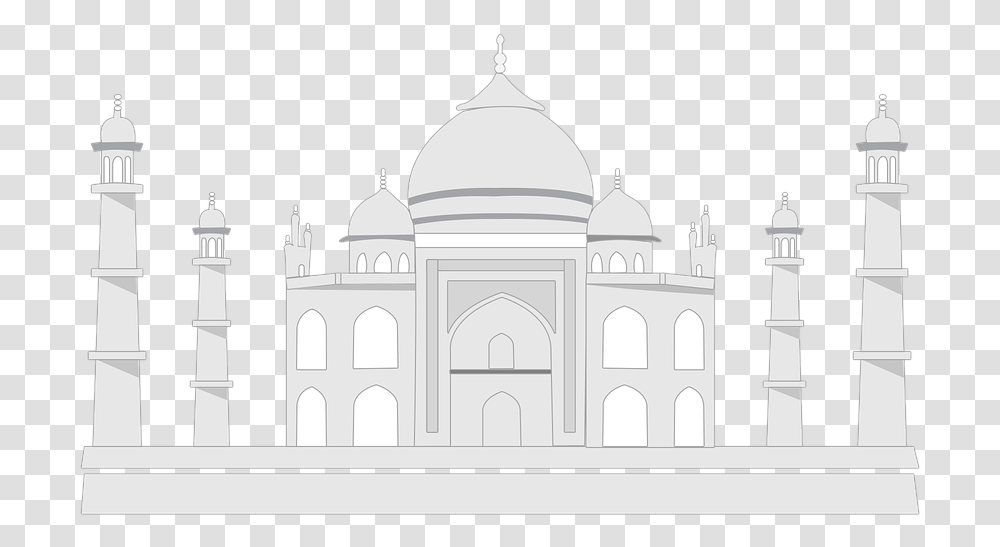 Taj Mahal Animasi, Dome, Architecture, Building, Mosque Transparent Png