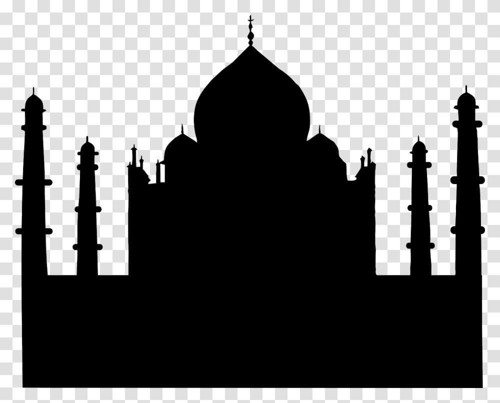Taj Mahal Clipart, Silhouette, Dome, Architecture, Building Transparent Png