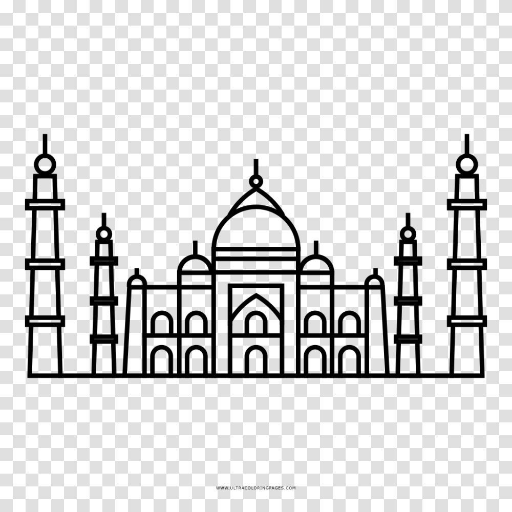 Taj Mahal Coloring, Gray, World Of Warcraft Transparent Png