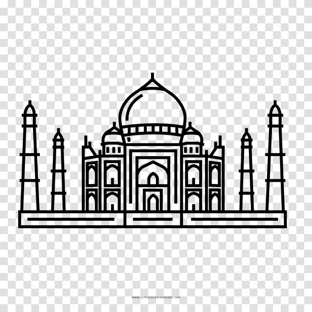 Taj Mahal Coloring, Gray, World Of Warcraft Transparent Png