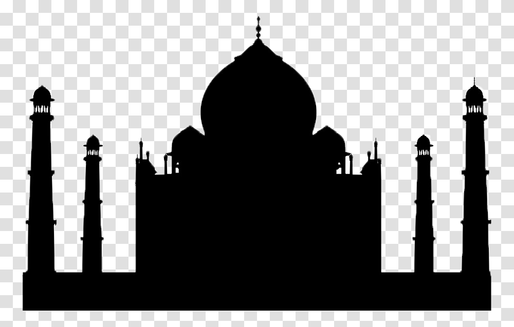 Taj Mahal Silhouette, Dome, Architecture, Building, Photography Transparent Png