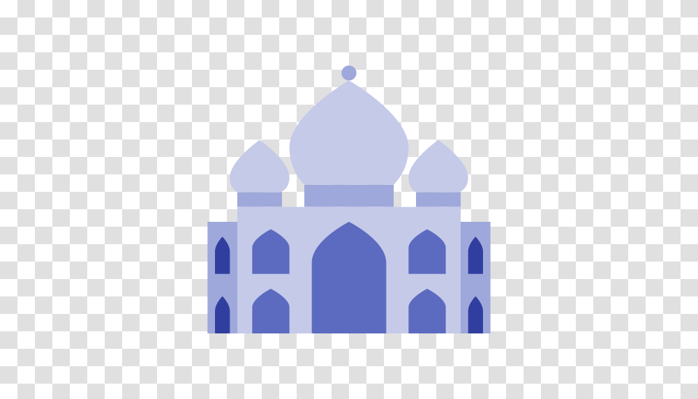 Taj Mahal Travel Building Icon With And Vector Format, Dome, Architecture, Fence, Mosque Transparent Png