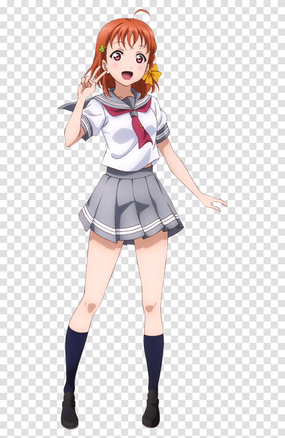 Takami Chika Anime Girl School Uniform, Skirt, Costume, Person Transparent Png