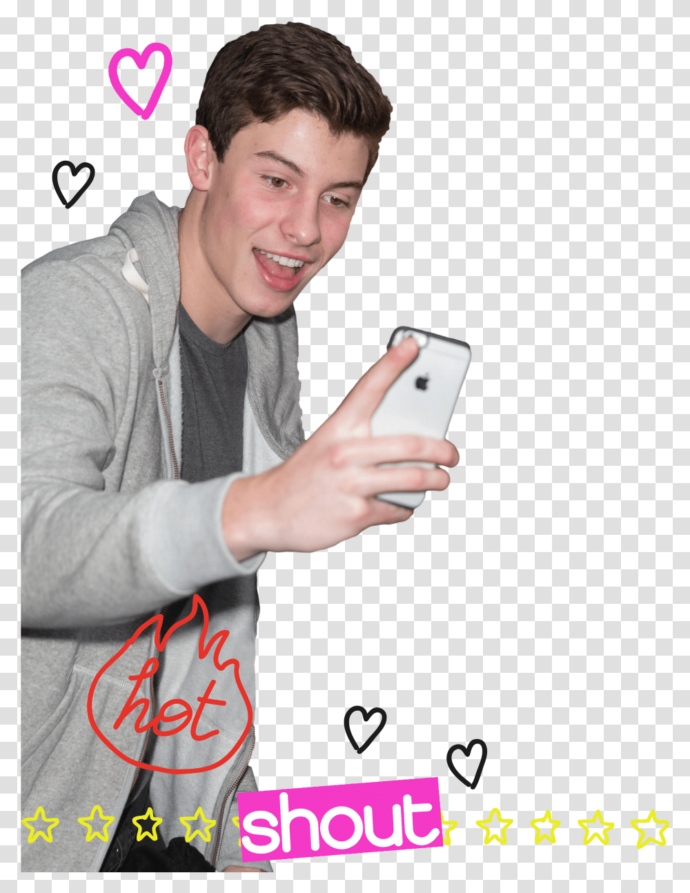 Take A Selfie With Phone Is Shawn Mendes Using Transparent Png