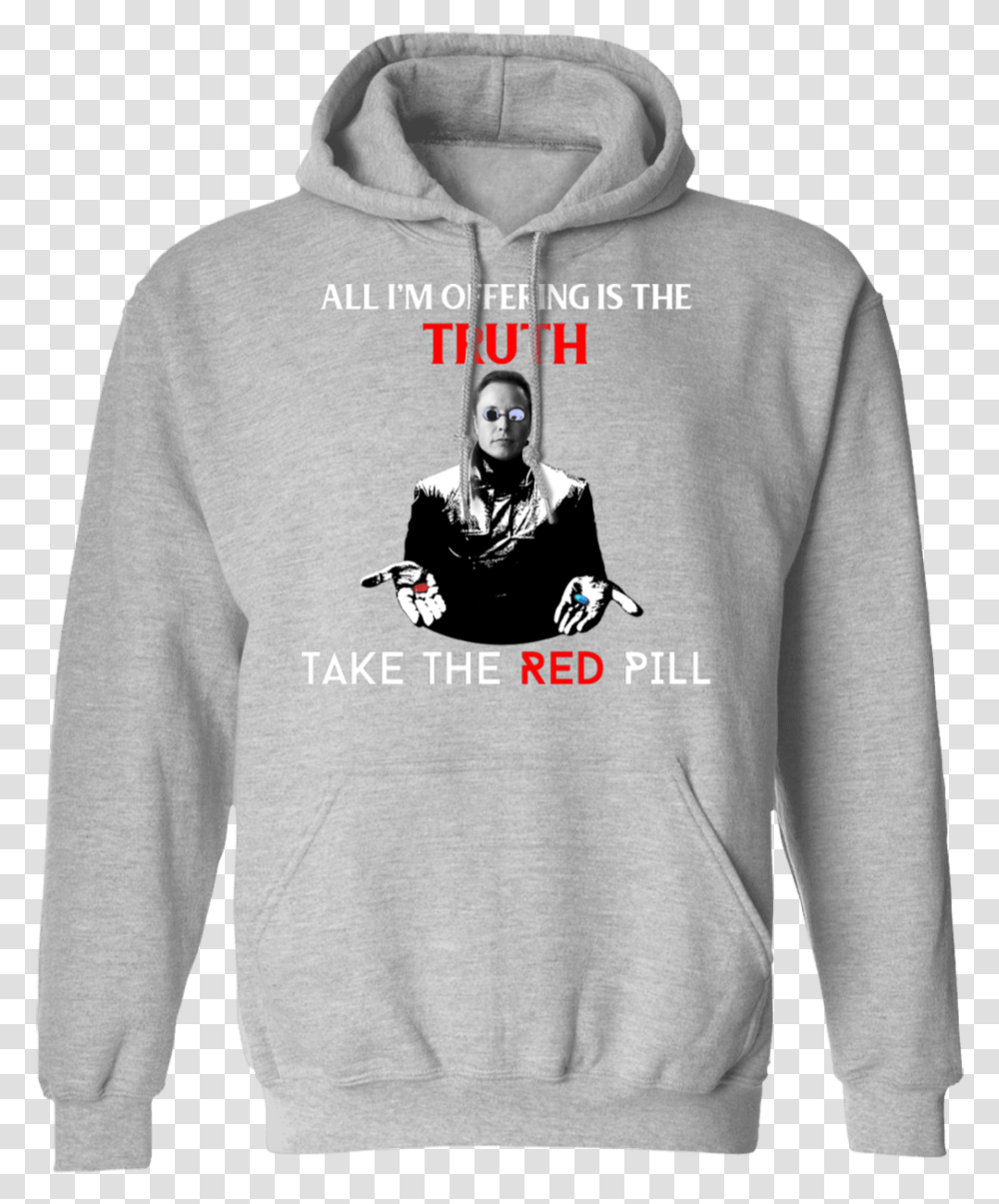 Take The Red Pill Elon Musk Funny Pullover Hoodie Hoodie Hallmark Christmas Sweatshirt, Clothing, Apparel, Sweater, Person Transparent Png
