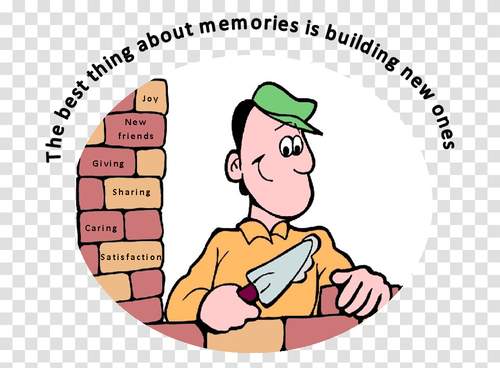 Take Time To Build Great New MemoriesClass Img Cartoon Images Of Mason, Word, Reading, Face Transparent Png
