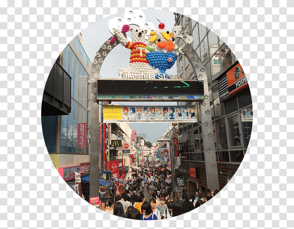 Takeshita Street, Person, Fisheye, Sphere, People Transparent Png