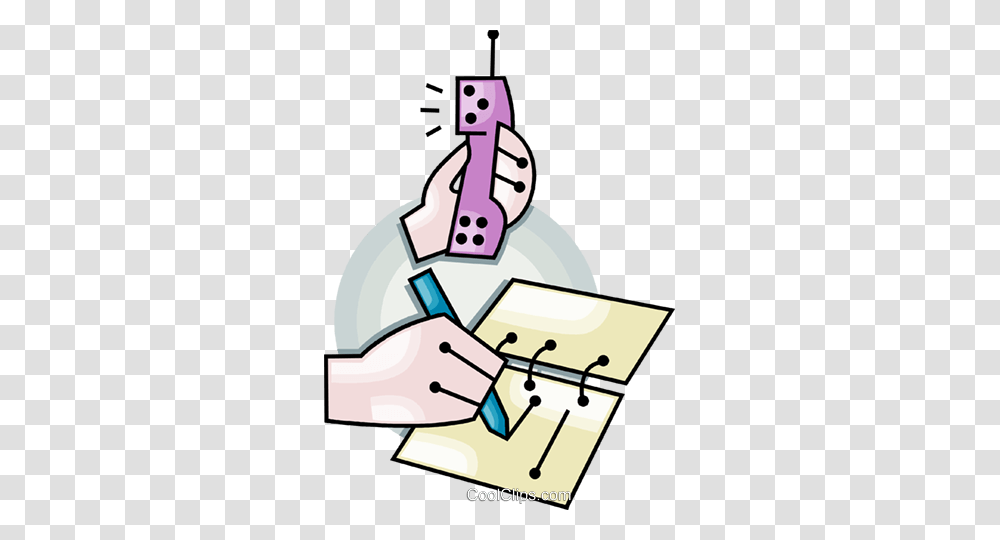 Taking A Phone Message Royalty Free Vector Clip Art Illustration, Number, Drawing Transparent Png