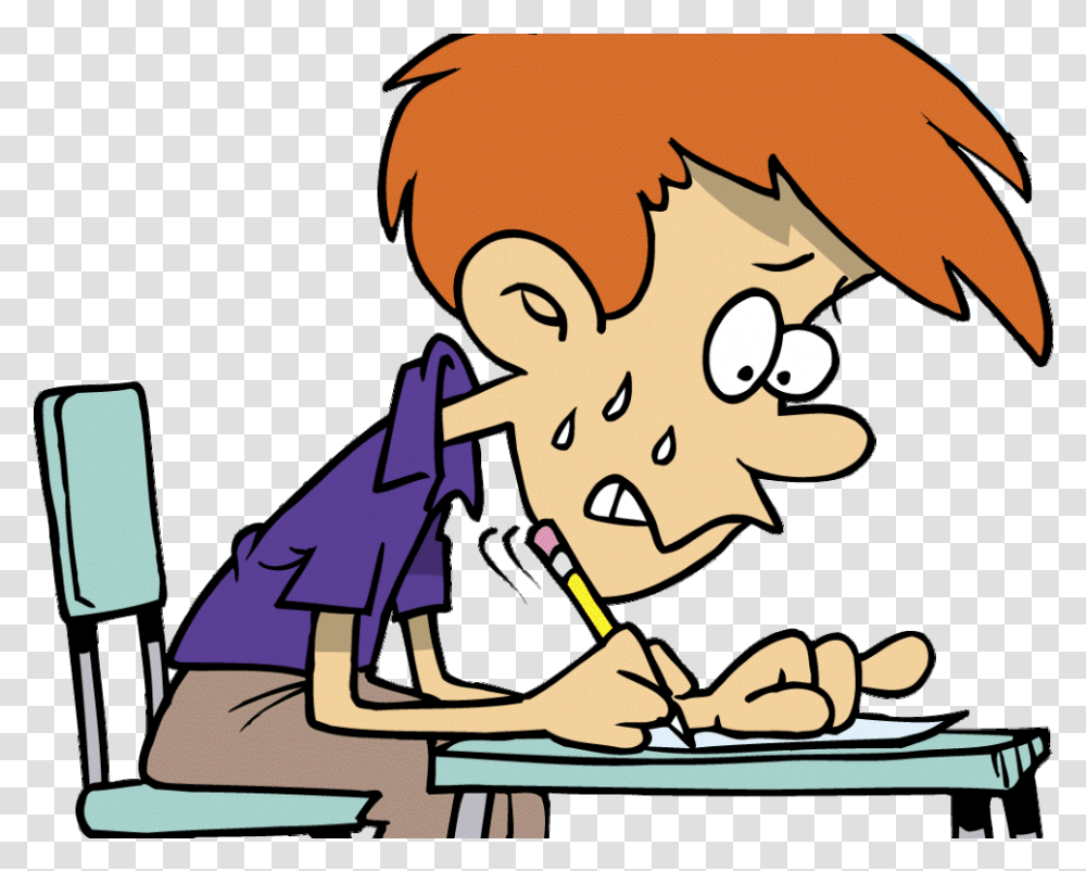 Taking A Test Clipart, Comics, Book, Video Gaming Transparent Png